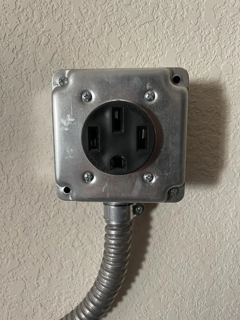 NEMA 14-50 outlet installed for Electrical Panel Upgrade in Charles City
